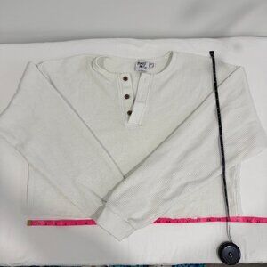 Women's Princess Polly Cropped Henley White Size 8